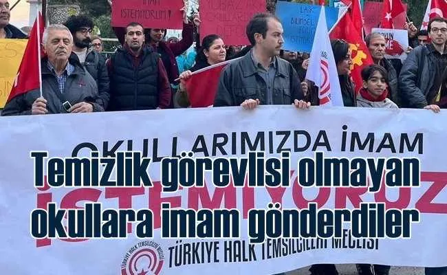 Temizlik görevlisi gönderilemeyen okullara imam gönderiliyor