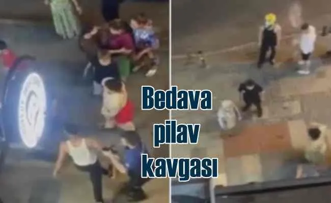 Sabaha karşı bedava pilav kavgası