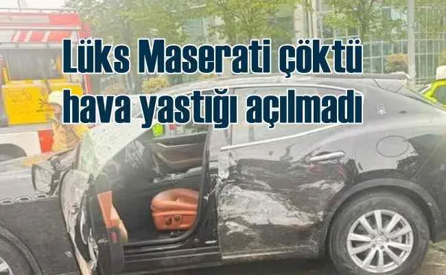Kazada hava yastığı açılmayan 25 milyonlu Maserati