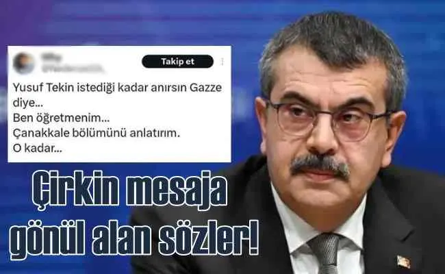 Hakaret eden öğretmene, Bakan Tekin