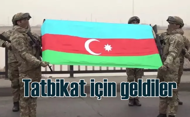 Azerbaycan askerleri tatbikat için Iğdır