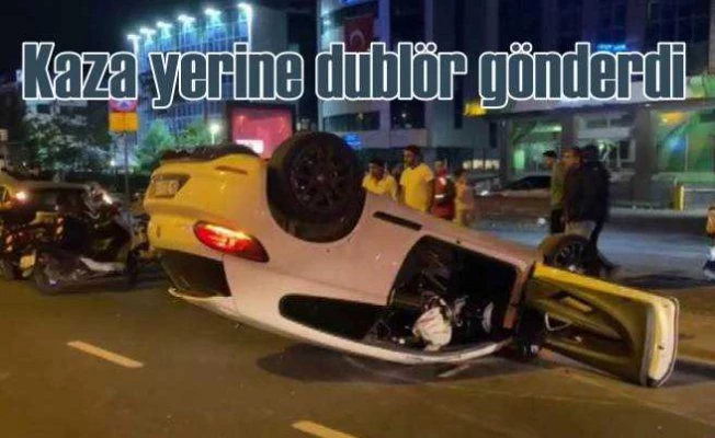 Trafik kazasında dublör kullandı yakalandı