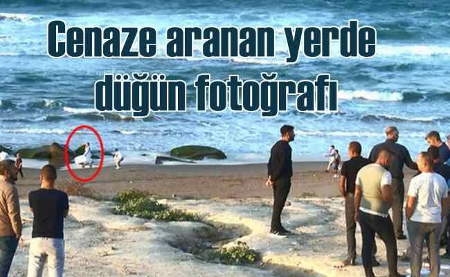 Cenaze aranan yerde düğün fotoğrafı çekmeye geldiler