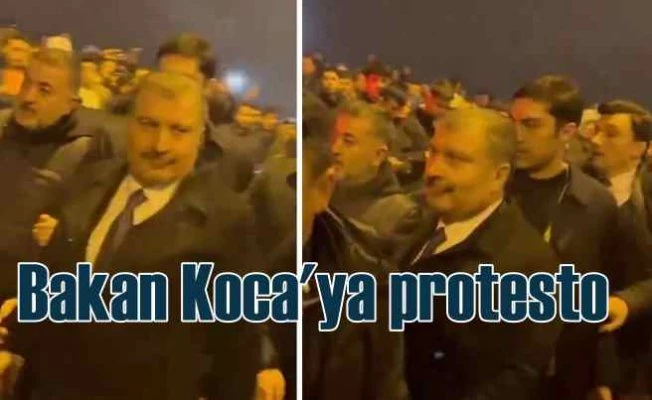 Hatay'da Bakan Koca ve Belediye Başkanı Savaş'a protesto